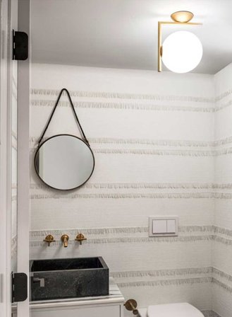 IC C/W2 taklampe/vegglampe Ø30 - messing