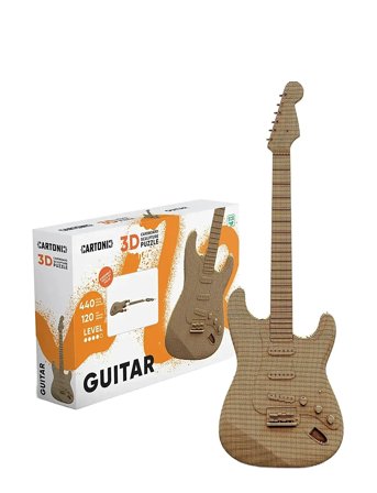 Cartonic 3D Puslespil Guitar Brown Cartonic