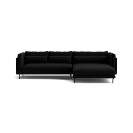 Bali chaiselong sofa, højrevendt - Riviera Sort - 295x170x76 - Sofa, chaiselong