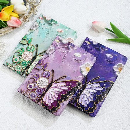 Kreativ Trendig Oljemålning Färgtryck A5 Anteckningsbok Lila