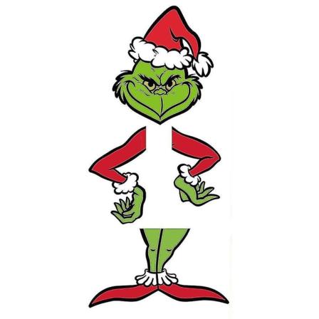 The Grinch Julgran Topper Dekoration Party Ornament Rekvisita
