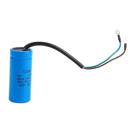 50uF 250V AC CD60 Startkondensator med ledningstråd for motor og luftkompressor