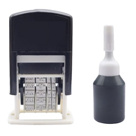 Enkel Automatisk Bedrifts Stempel med Blekk på Baksiden Datostempel Digital{EE}