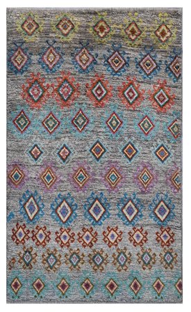 Berber Colourful Rug Modern Dark Grey/Brown (Wool, Afghanistan)