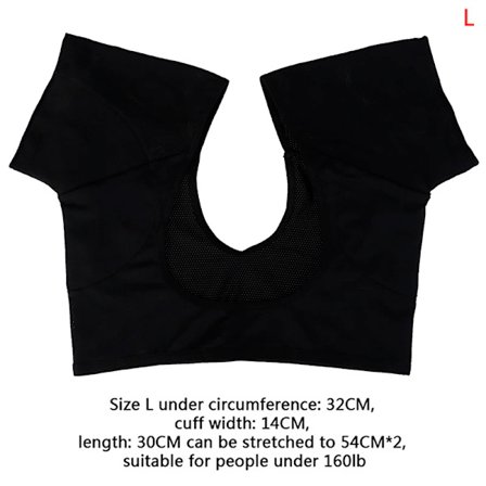 1 stk. T-shirtformet svedabsorberende indlæg til kvinder, genanvendelige og vaskbare, svedabsorberende armhuleindlæg, absorberende deodorantindlæg