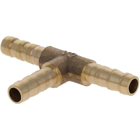 Pakke 6mm Messing 3-veis T-stykke Luft Vann Brensel Gass Slangekobling