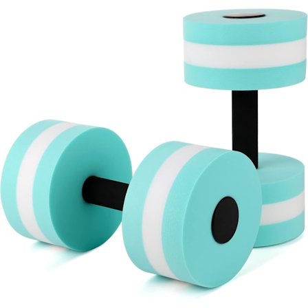 2 stk. vannhantler, vannvekter, hantler, lette vann aerobic hantler, bassenghantler, myke svømmehantler, vann blå