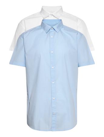 Jjjoe Shirt Ss Plain 2 Pack Blue Jack & J S