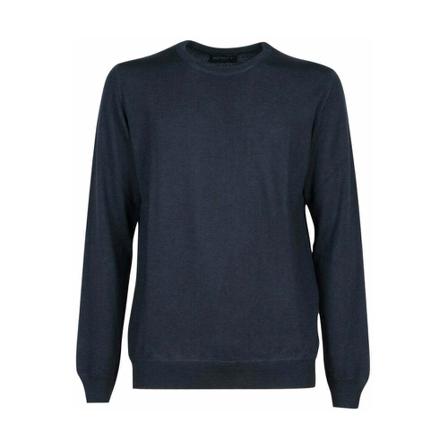 40Weft, Round-neck Knitwear Zwart, Heren, Maat:L