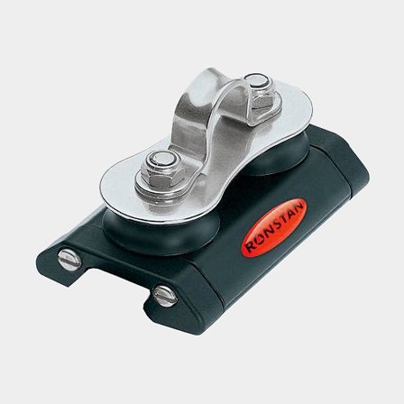 Ronstan Skotvagn med styrblock serie14 i aluminium och rostfritt stål med Torlon-kullager för jollar, svart