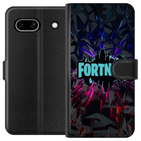 Kompatibel Tegnebogsetui til Google Google Pixel 7a Spilinspireret abstrakt logo design med eksplosive former, neonlys og dynamisk energi til moderne