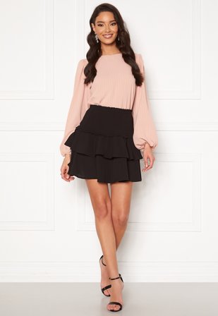 ONLY Nova Lux Mette Smock Skirt Solid Black Klær