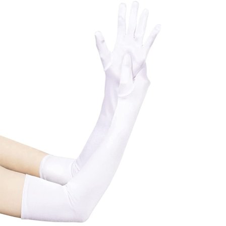 Halloween - Lange handsker - Maskerade - Cosplay Hvid