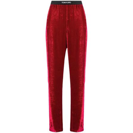 Tom Ford, Straight Trousers Czerwony, Kobieta, Rozmiar: M
