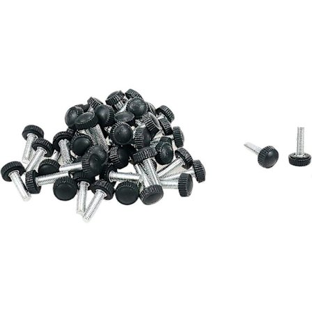 50 stk. M6 X 20 mm Gjenget Riflet Tommelskrue Grepsknotter Tommelskrue 50 stk. FCL