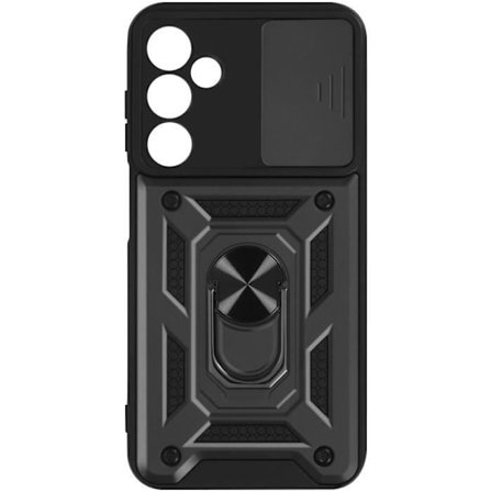 Coque Samsung Galaxy A25 5G - Mayaxess - Musta - Iskuja kestävä - Liukuva kamerapeite - Magneettituki