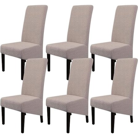 Matstolsöverdrag XL, Stretch Stolsöverdrag Set om 6, Universal Stort Stolsöverdrag Tvätbart, Lätt att Rengöra för Vardagsrum Matrum Dekoration, 