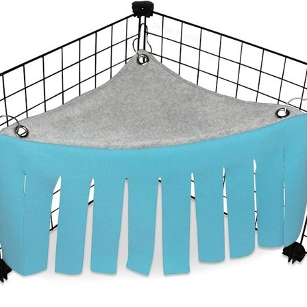 Kanin/Hamster Hengekøye Lite Dyre Gjemmested Blå/Grå KLB