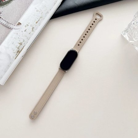 Läder Loop Armband för MiBand 9 Xiaomi Smart Band Modeband för Xiaomi 8 7 6 5 4 3 NFC Global Version Ersättningsaccessoarer