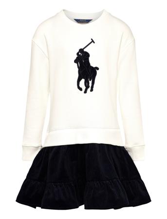Big Pony Corduroy-Skirt Fleece Dress Dresses & Skirts Dresses Casual Dresses Long-sleeved Casual Dresses Navy Ralph Lauren Kids