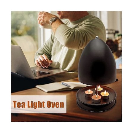 Telysovn for oppvarming, telysvarmer, metalllysromvarmer soverom kontor camping