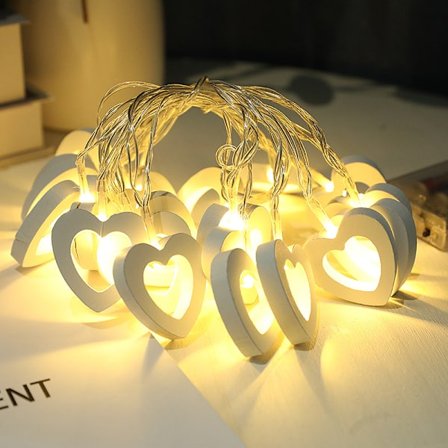 Jul Antik Dekoration Liten Belysningskedja Led Trä Pendel Julgranslampa String Belysningskedja