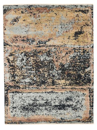 Hand Knotted Contemporary Design Rug 276X361 Brown/Black