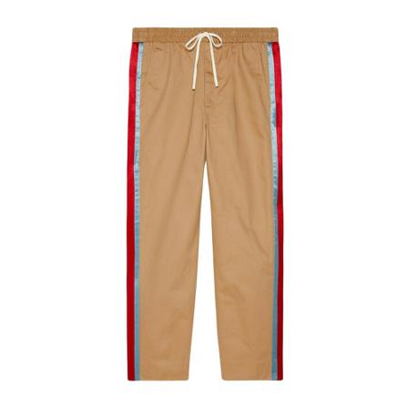 Gucci, Pants Bruin, Heren, Maat:M,Katoen