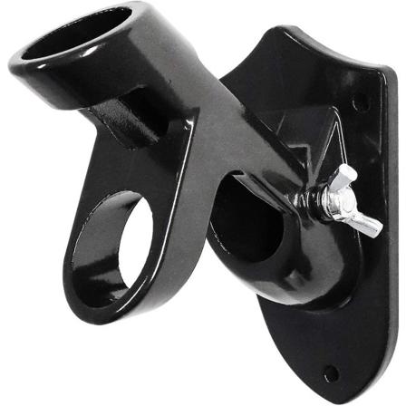 Justerbar flaggstangstøtte Flaggstangsbrakett Aluminium Flaggstangbase Med To Posisjoner For Flaggstenger Med En Diameter På (svart)