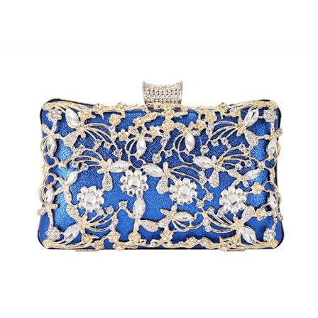 Womens Crystal Aften Clutch Taske Bryllup Pung Brude Prom Håndtaske Fest Taske A916-1072