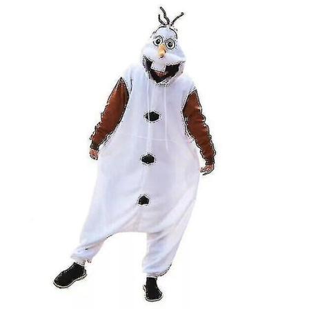 Anime Snømann Kostyme Pyjamas Jumpsuit Voksen Soveklær Klær S