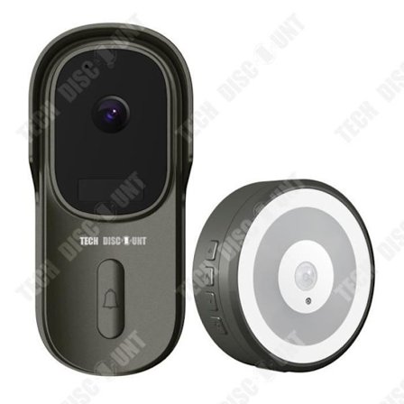 Intelligent dørklokke - TD - Tuya - WiFi HD 1080p video - Infrarød nattsyn - Trådløs