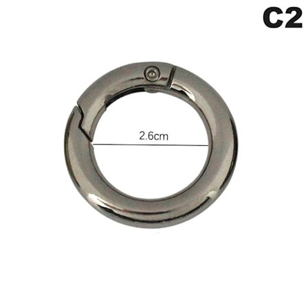 Spring Gate O Ring, der kan åbnes Nøglering Nøgle Lædertaske Håndtaske Bel