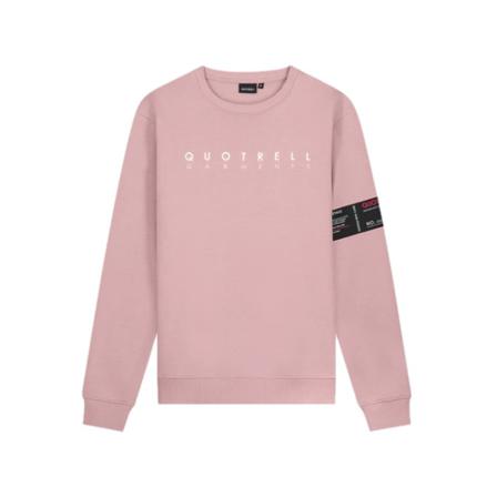 Quotrell, Quotrell Aruba Crewneck Senior Mauve/White Roze, Heren, Maat:XS,polyester,Bedrukt
