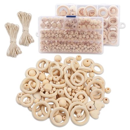 372 stk. Naturlig treperle Makrame-sett Inneholder Flat Perle Makrame-sett Nybegynnere Voksne