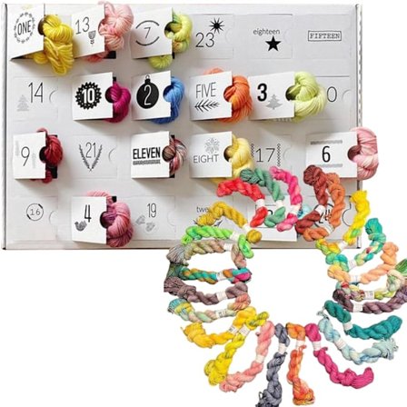 Garn Julekalender 2024 | 24 Dager med Hekle- og Strikke-Markører for Juleräkningen