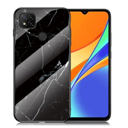 Fantasy Marble Xiaomi Redmi 9C Suojakuori - Musta Marble