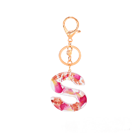 1 st nyckelring, bokstav A - Z nyckelringstillbehör söt Crysta