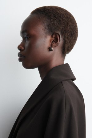 COS Half-Hoop Earrings in Brown - Women