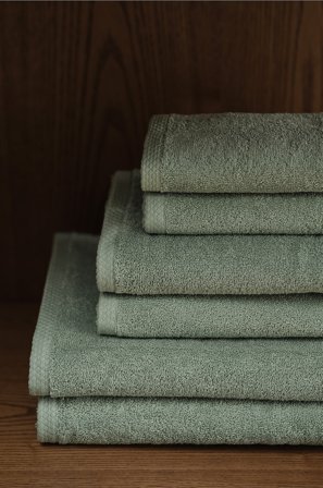 Jotex - Håndklesett i 6-pack Grågrønn - DARCY - Kjøp Håndklesett hos Jotex