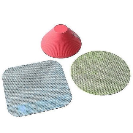 3 stk. Manuel Gummi Anti-Skrid Rund Griber Pad Flaske Låg Køkken Glasåbner