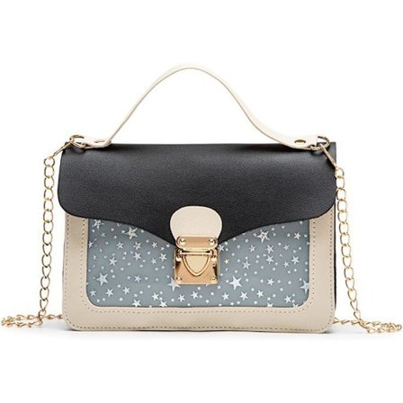 Jentekjede Mini Håndvesker For Små Jenter Stjerne Håndvesker For Kvinner Svart Håndveske Tre-lags Mezzanin Stor Kapasitet Håndveske