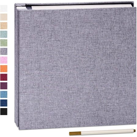 Selvklæbende Fotoalbum 27*28cm Scrapbog Album 40 Dobbeltsidede Sider Linned Hardcover DIY Baby Jubilæums Memory Book