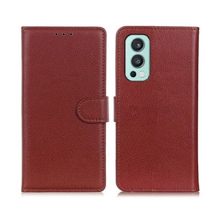 Flip Stand Leather Wallet Case For OnePlus Nord 2 5G Brown