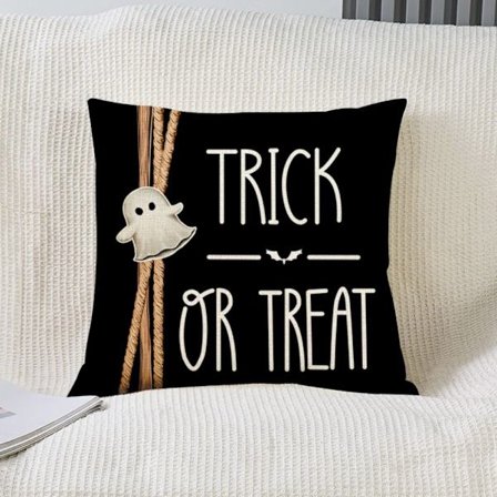 45 cm Halloween pudebetræk Hørpudebetræk 02 02