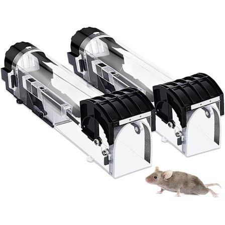 Humane Musefeller Uten Drap Gjenbrukbare, Human Rottefelle Utendørs Liten Gnager Ekorn Chipmunk Felle Fang og Slipp