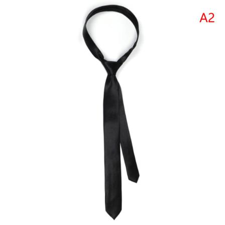 Slips Med Dragkedja För Män Kvinnor Retro Silkeslen Narrow Neck Tie Slim S