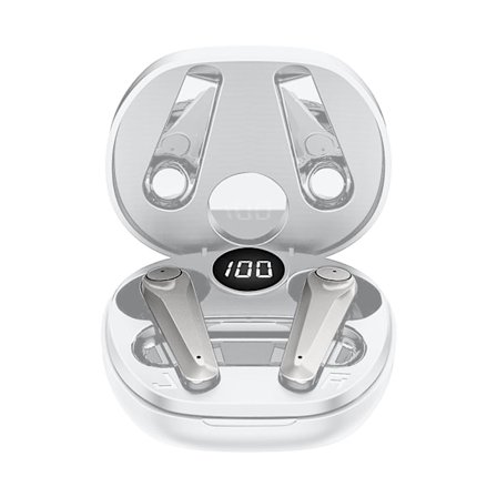 Trådlösa öronsnäckor Bluetooth-headset med låg latens brusreducerande sport trådlösa headset 20240316(Vit)