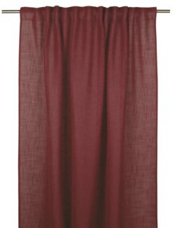 Yhdistelmänauhaverho Brooklyn yksivärinen pellavatyylinen 2 kpl Punainen