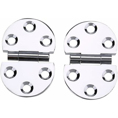 Sammenfoldelig kobberhængsel, 180° roterbar, passer til sammenfoldelig bordplade og symaskinebordplade, pakke med 2 (kobbermateriale (forkromet))